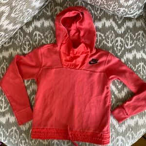 Nike Hoodie Coral Sweater - Hood, Pockets, Cinch Waist